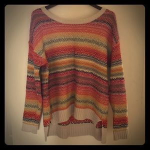 Slouchy Rainbow Knit Sweater